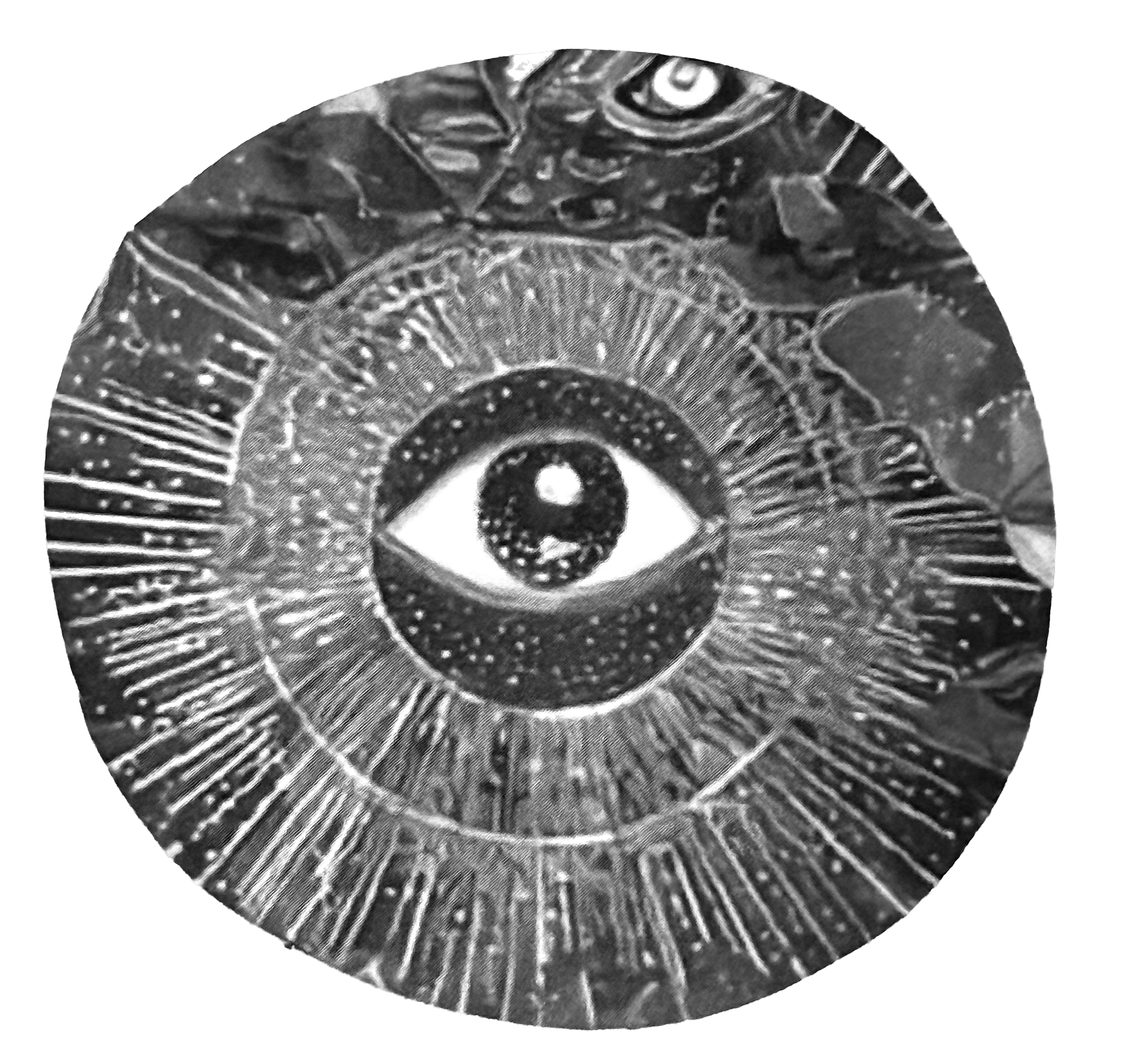 Eye with radiating rays