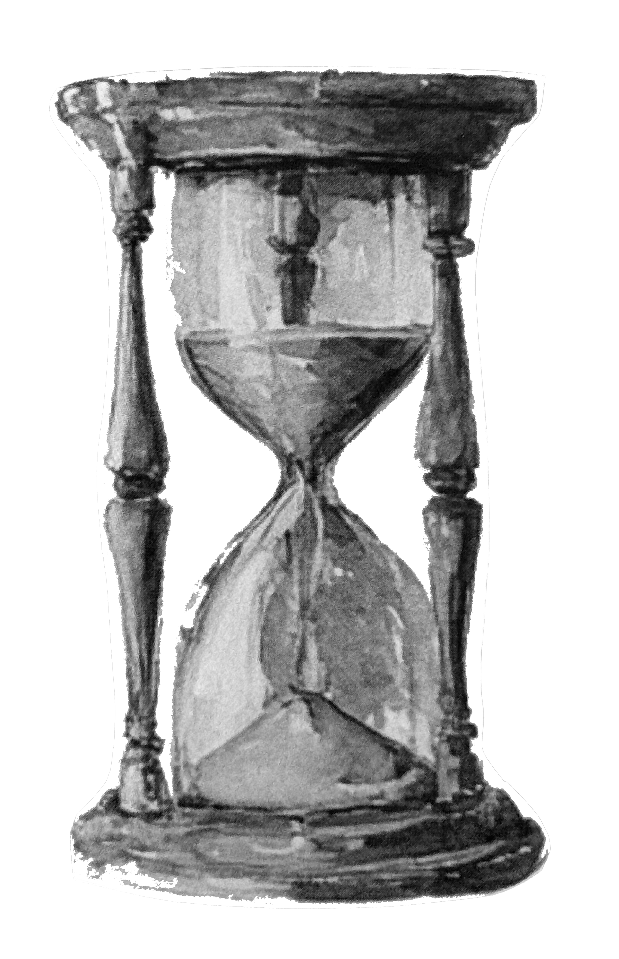 Watercolor hourglass