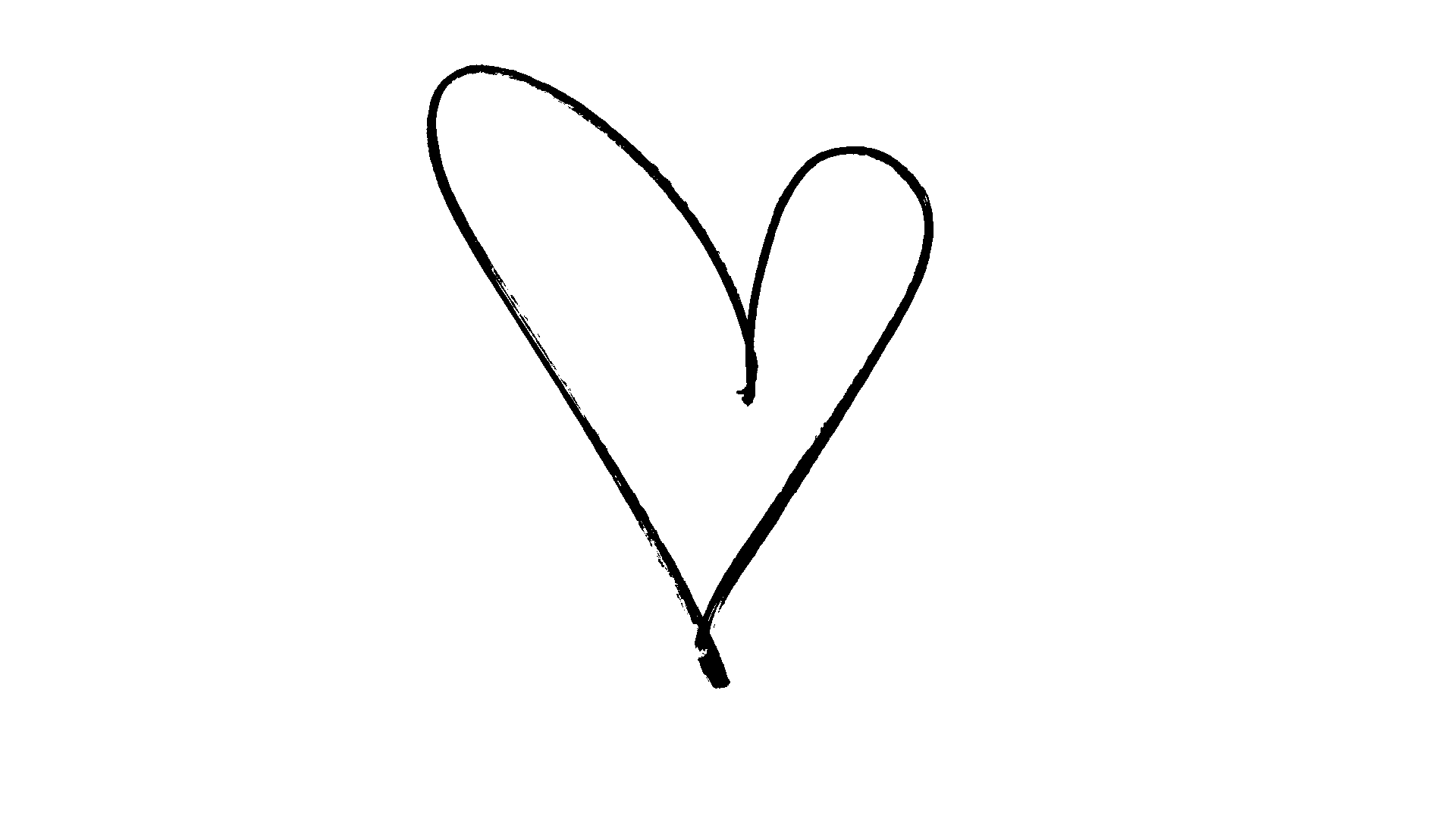 Heart outline black