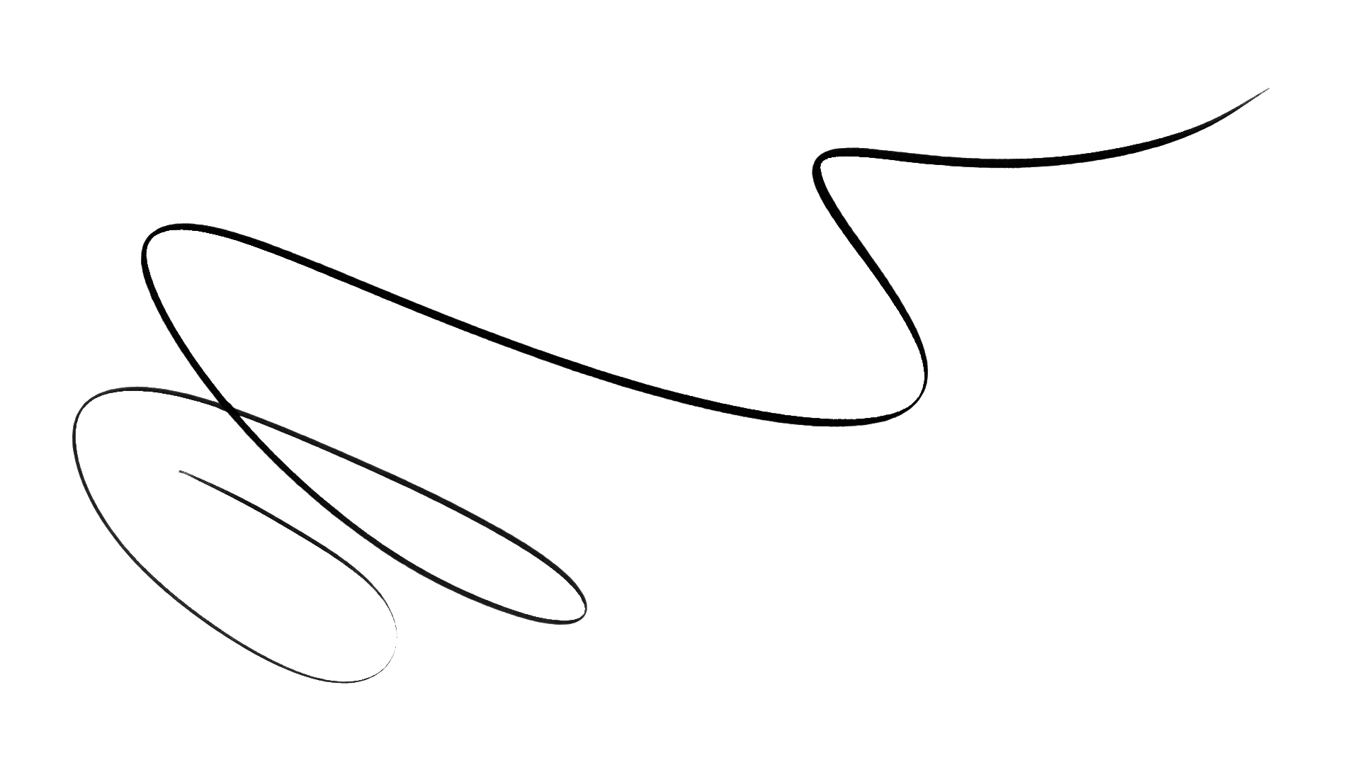 Swooping line leaves