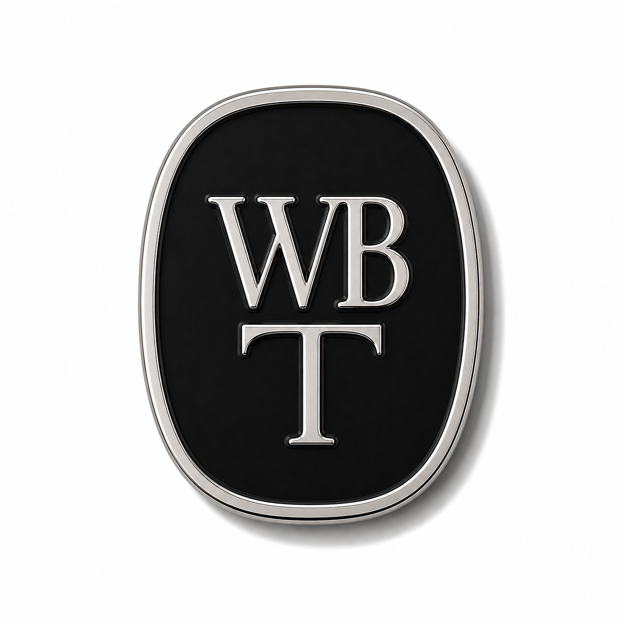 Silver pin on Grounded Black