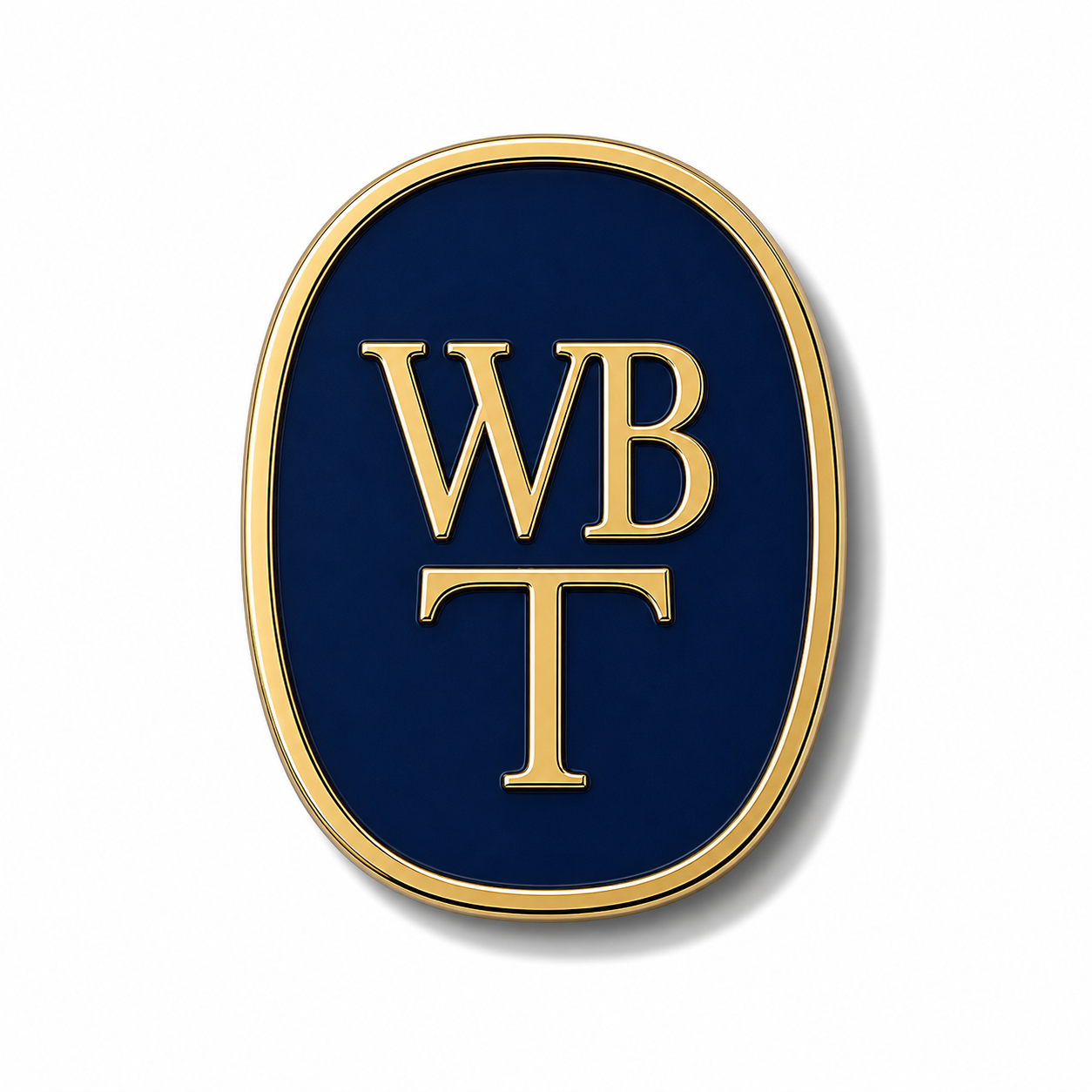 Gold pin on Steady Blue